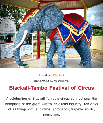Blackall Tambo Celebration of Circus