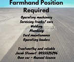 Seeking Farm Hand Position