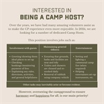 Camp Hosts - Charlotte Plains