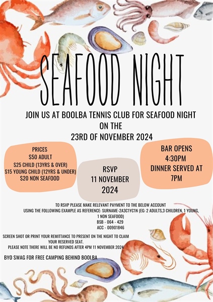 Boolba Seafood Night