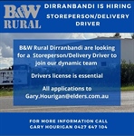 Store Person/Delivery Driver - Dirranbandi