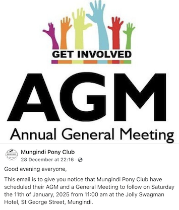 AGM Mungindi Pony Club